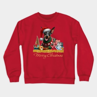 Merry Christmas Doberman Crewneck Sweatshirt